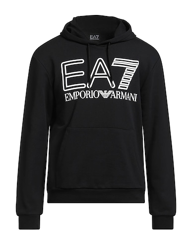 EA7 Hooded track jacket  Black 100% Cotton