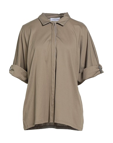 FABIANA FILIPPI Camicie e bluse tinta unita Khaki 100% Cotone