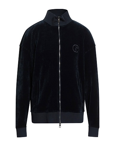 GIORGIO ARMANI Sweatshirt Midnight blue 98% Polyester, 2% Elastane