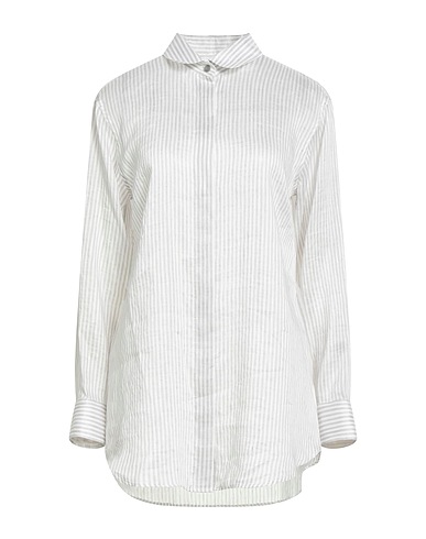 GIORGIO ARMANI Camicia a righe Grigio chiaro 78% Lino, 22% Seta
