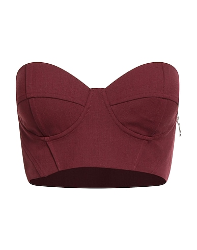PATRIZIA PEPE Bustier Burgundy 53% Polyester, 43% Virgin Wool, 4% Elastane