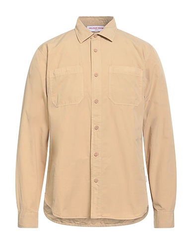 ORLEBAR BROWN Solid colour shirt Sand 100% Cotton