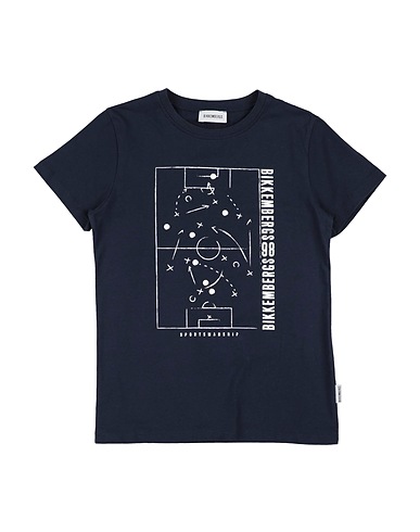 BIKKEMBERGS T-shirt Blu navy 100% Cotone