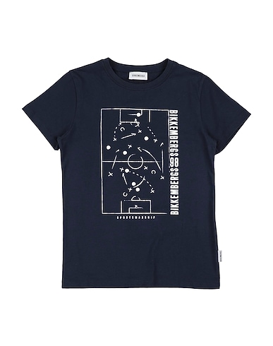 BIKKEMBERGS T-shirt BLU NAVY 100% Coton