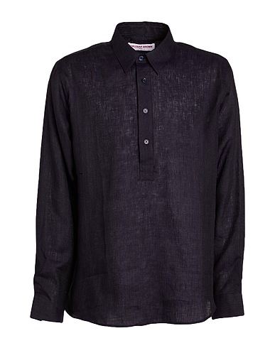 ORLEBAR BROWN Linen shirt Midnight blue 100% Linen