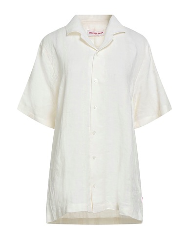 ORLEBAR BROWN Linen shirt White 87% Linen, 10% Cotton, 3% Polyester