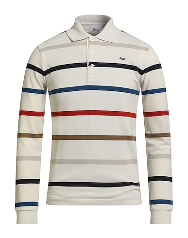 LACOSTE Polo Off white 100% Cotone