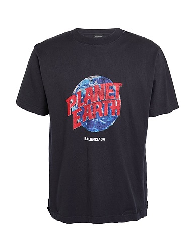 BALENCIAGA T-shirt Black 100% Cotton, Elastane