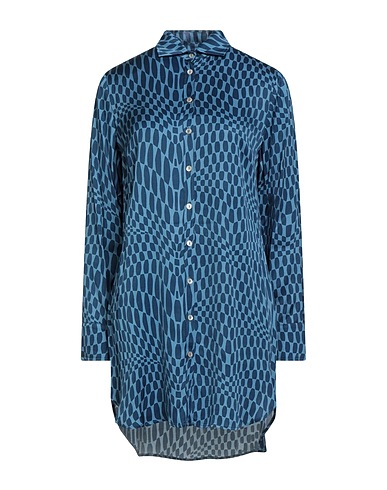 BARBA Napoli Patterned shirts & blouses Light blue 100% Viscose