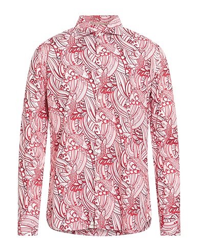 TINTORIA MATTEI 954 Patterned shirt Red 100% Cotton