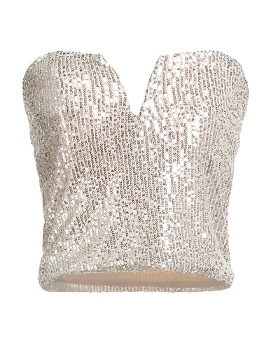 TENSIONE IN Top Ivory 97% Polyester, 3% Elastane