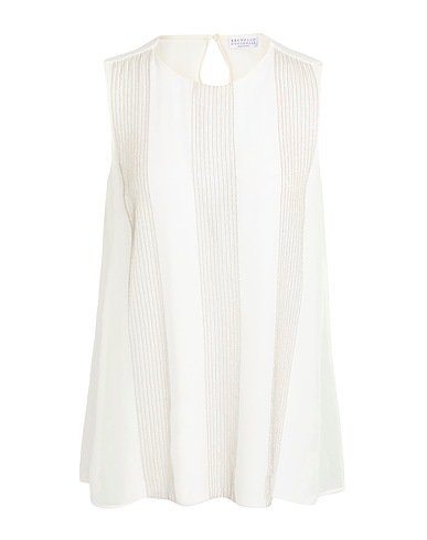BRUNELLO CUCINELLI Top 100% Silk, Brass, Ecobrass, Viscose, Metallic Polyester