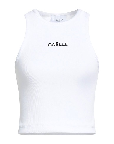 GAëLLE Paris Top Bianco 97% Cotone, 3% Elastan