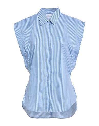 GAëLLE Paris Camicia a righe Azzurro 72% Cotone, 25% Poliammide, 3% Elastan, Poliestere