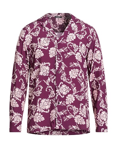 IMPERIAL Patterned shirt Plum 100% Cotton