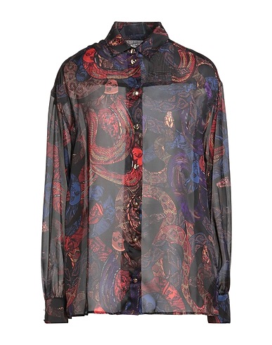 JUST CAVALLI Patterned shirts & blouses Midnight blue 100% Polyester