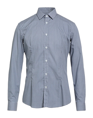 GREY DANIELE ALESSANDRINI Camicia fantasia Blu 100% Cotone
