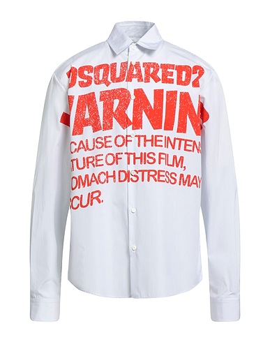 DSQUARED2 Gestreiftes Hemd Off white 100% Baumwolle