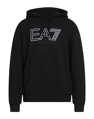 EA7 Hooded track jacket  Black 100% Cotton