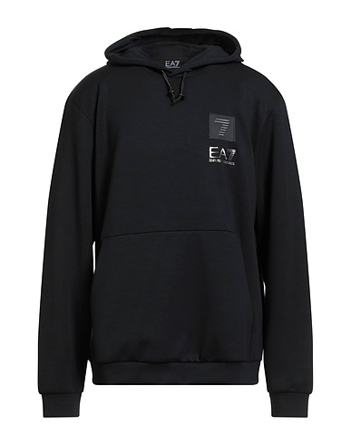 EA7 Hooded track jacket  Black 46% Modal, 46% Polyester, 8% Elastane