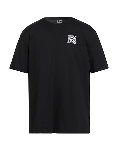 EA7 T-shirt Nero 100% Cotone