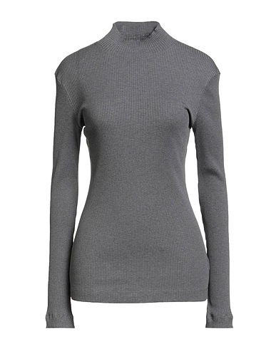 BRUNELLO CUCINELLI Turtleneck Grey 100% Cotton, Brass