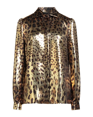 DOLCE&GABBANA Camicie  e bluse fantasia Oro 74% Seta, 26% Poliestere metallizzato