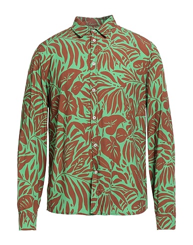 OFFICINA 36 Patterned shirt Green 100% Viscose