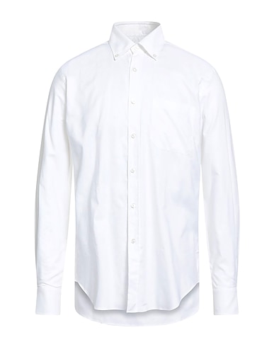 XACUS Solid color shirt White 100% Cotton