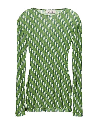 CROCHÈ Top Green 95% Polyester, 5% Elastane