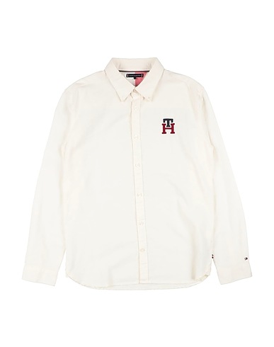 TOMMY HILFIGER Solid colour shirt White 100% Cotton