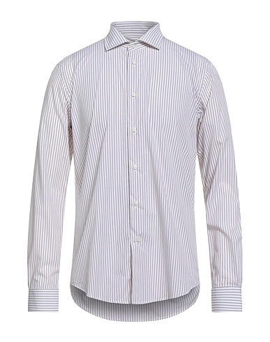 BRIAN DALES Striped shirt Khaki 100% Cotton