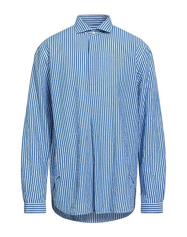BRIAN DALES Striped shirt 93% Cotton, 7% Linen