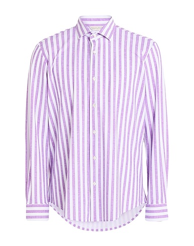 BRIAN DALES Striped shirt Purple 76% Nylon, 24% Elastane
