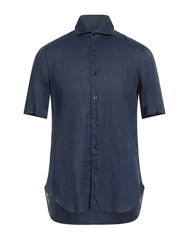 BARBA Napoli Linen shirt Midnight blue 100% Linen