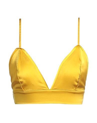 FORTE_FORTE Top Mustard 94% Silk, 6% Elastane