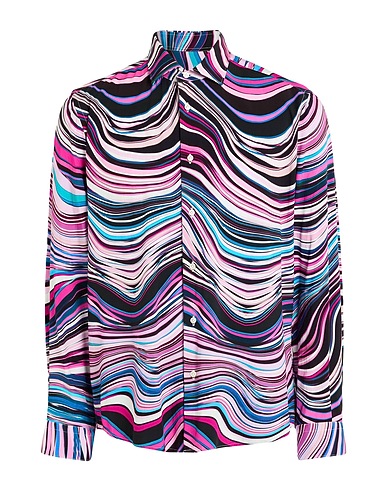 BRIAN DALES Patterned shirt Black 100% Viscose