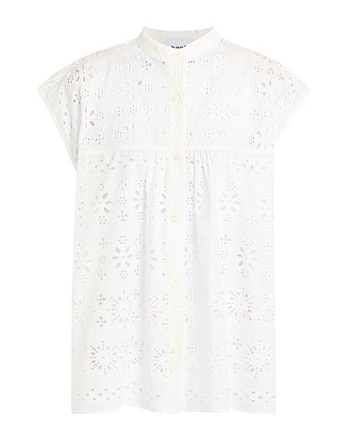 HACHE Solid colour shirts & blouses White 100% Cotton