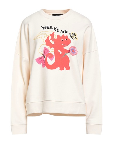 WEEKEND MAX MARA Sweatshirt Elfenbein 100% Baumwolle