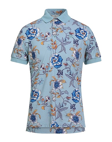 ETRO Polo Blu chiaro 100% Cotone
