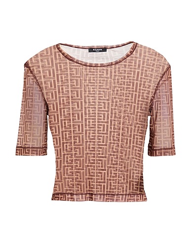 BALMAIN Top Brown 100% Polyamide