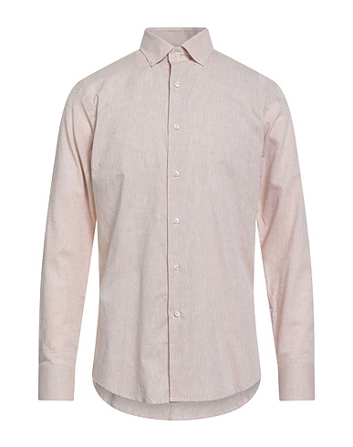 BAGUTTA Camicia in lino Beige 55% Lino, 45% Cotone