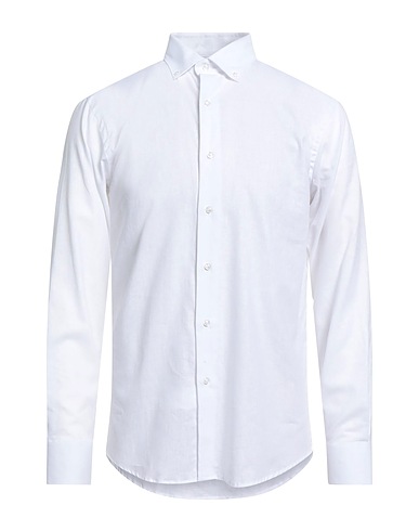 BAGUTTA Linen shirt White 55% Linen, 45% Cotton