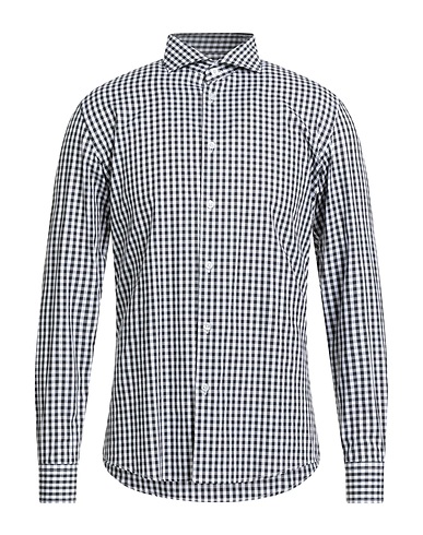 GREY DANIELE ALESSANDRINI Checked shirt Black 100% Cotton
