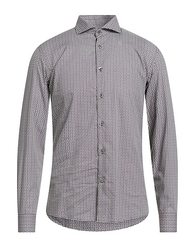 GREY DANIELE ALESSANDRINI Patterned shirt 100% Cotton