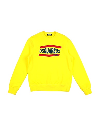 DSQUARED2 Sweatshirt Yellow 100% Cotton, Elastane