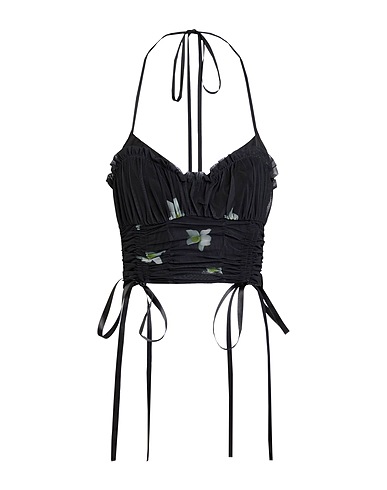 PINKO Top Black 90% Polyamide, 10% Elastane