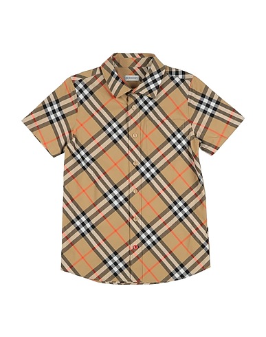 BURBERRY Hemd mit Muster Sand 100% Baumwolle