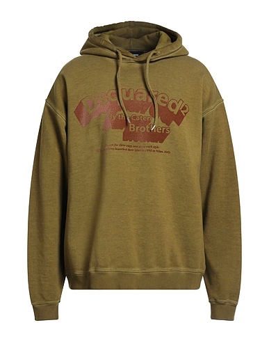 DSQUARED2 Felpa Verde militare 100% Cotone