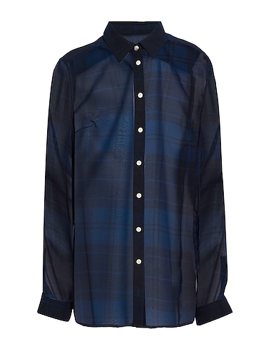 BARBOUR Checked shirt Midnight blue 100% Polyester